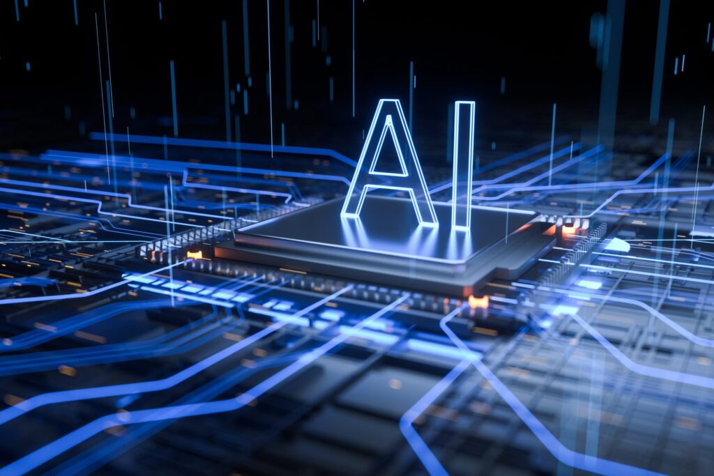 ilustração com as letras AI